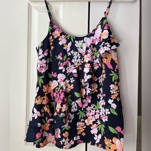 A New Day, ruffled adjustable cami top, size XS